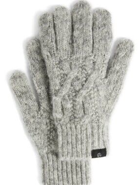 Ted Baker London Cable Knit Wool Blend Mertonn Mens Gloves, LT-Grey,One Size,NWT